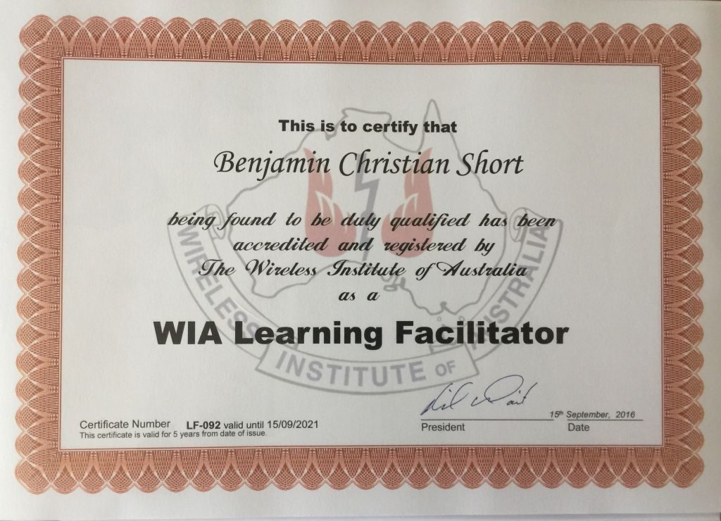 Facilitators Certificate