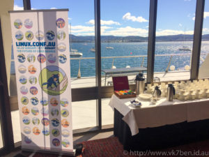 Looking out over the Derwent River from the LCA2017 Conference held at Wrest Point