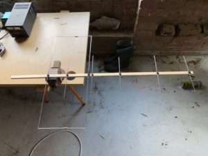 The Moxon Antenna Assembled awaiting a feedline